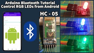 Arduino Bluetooth tutorial HC05 Control RGB LEDs from Android KY016 [upl. by Annasor]