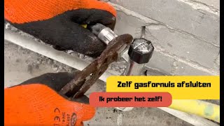 ZELF GASFORNUIS AFSLUITEN  Klussen Zonder Ervaring  Ik Probeer Het Zelf [upl. by Sev181]