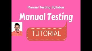 Manual Testing Syllabus [upl. by Nonnarb539]