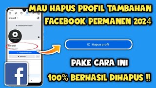 Cara menghapus Profil tambahan di facebook  Hapus facebook permanen [upl. by Sitruk]