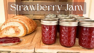 Making Strawberry Jam with HONEY  Water Bath Canning [upl. by Cornwall]