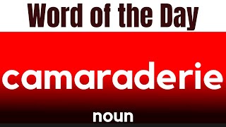 Word of the Day  CAMARADERIE What does CAMARADERIE mean [upl. by Mallis]