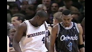 Webber amp Sprewell Battle Penny amp Shaq  Magic  Warriors March 1994 [upl. by Suolekcin16]