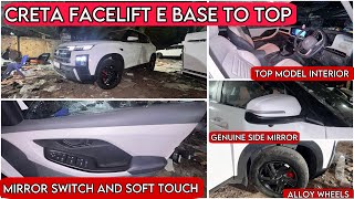 CRETA FACELIFT E BASE TO TOP 🥵28 DISCOUNT 🔥 ALL GENUINE ACCESSORIES [upl. by Eerej]