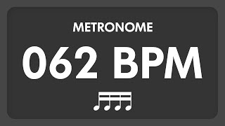 62 BPM  Metronome  16th Notes [upl. by Reuven]