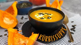 Cremige Kürbissuppe KALORIENARM und super lecker  Suppenrezepte gesund  Hokkaido Kürbis [upl. by Ahders]