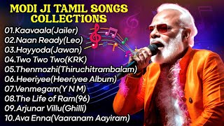 Modi Ji Singing Tamil Songs AI  Kaavaalaa  Jailer  Na Ready  Leo  Hayyoda  Jawan  Jukebox [upl. by Nyrrat]