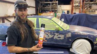 How to spray paint a car quick and easy rustoleum turbo crownvictoria [upl. by Obadiah]