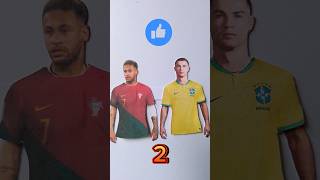 choose real T shirt of Neymar amp Ronaldo football creativeart shorts [upl. by Calandria444]