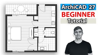 ArchiCAD 27 How to draw Floor plans in 15 minutes  Beginners workflow [upl. by Eva]