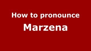 How to Pronounce Marzena  PronounceNamescom [upl. by Pomfret851]