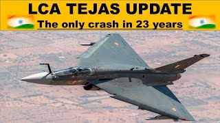 LCA Tejas first ever CRASH  Pilot ejects safely [upl. by Ettenahs]