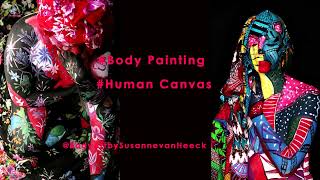 Body Painting Human Canvas bodyart canvas bodyart bodypaintingcolourfullbodypaintingclender [upl. by Aun948]