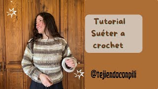 Tutorial suéter a crochet [upl. by Meter970]