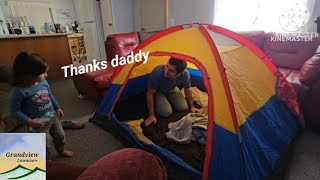 My First Tent  Dad Suprises Beatrice [upl. by Dnalra]