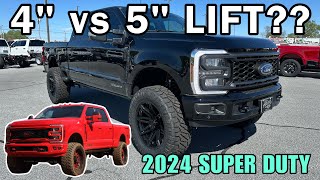 2024 Ford SUPER DUTY 4” ReadyLIFT vs 5” BDS LIFT Kit Comparison [upl. by Mizuki]