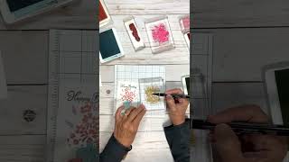 Learn to make greeting cards by stamping with a SIP stamps ink paper cardmaking diy shorts [upl. by Yelrebmyk]