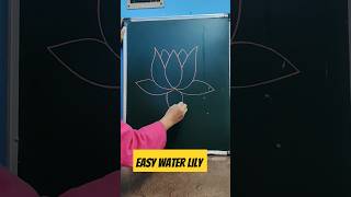 Water lily drawing trending Water lily easy drawing [upl. by Ahsilek]