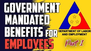 GOVERNMENT MANDATED BENEFITS FOR EMPLOYEES AS PER DOLE 2023 PART 1 [upl. by Sasnett]