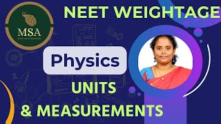 UNITS amp MEASUREMENTS NEET PHYSICS IMPORTANT TOPICS amp WEIGHTAGE English and Tamil [upl. by Starr]