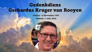 Gedenkdiens Gerhardus Kruger van Rooyen [upl. by Tugman]