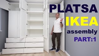 IKEA PLATSA Wardrobe AssemblyPLATSA FramesPart1 [upl. by Selegna]