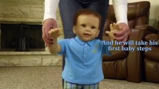 quotMasons First Stepsquot Interactive Walking Baby Doll [upl. by Yknip708]