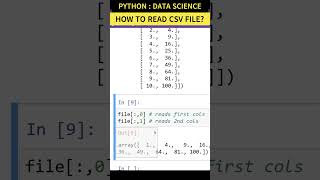 How to read CSV file in Python and Slice arrayNumpy  For Absolute beginner Jupyter Notebook [upl. by Rois798]