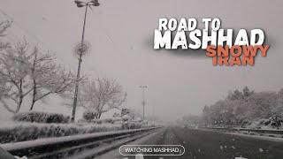 Driving on a snowy day in Mashhad Iran [upl. by Cagle]