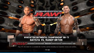 Raw  Batista vs Randy Orton  Steel Cage Match  Intercontinental Championship [upl. by Puduns237]