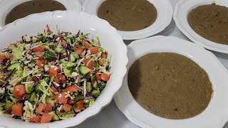 طريقة تحضير مجدرة مصفاية مع سلطة ملفوف Vegan Pureed Mujadara Mujadara Msafayeh with Cabbage Salad [upl. by Loring]