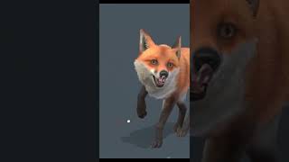 Fox amazing animals 3d model shorts FoxMale [upl. by Nels421]