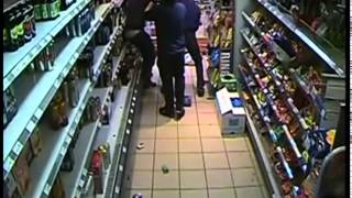 Boston Spa shopkeeper hits burglar on head with bottle of champagne [upl. by Leede857]