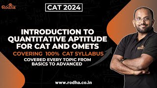 CAT Exam Preparation 2024  Introduction to Quantitative Aptitude Preparation [upl. by Donny622]