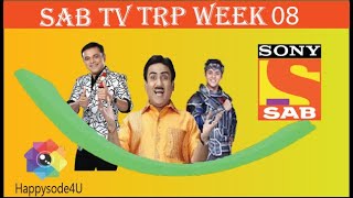 Sony Sab Tv Barc Trp of week 08 All Shows of this Week [upl. by Giusto]