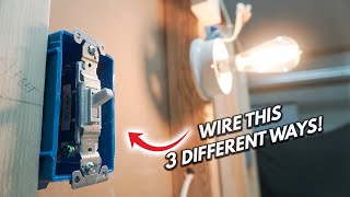 How To Wire A Single Pole Light Switch Circuits 3 Different Ways 2022 DIY Tutorial For Beginners [upl. by Stutsman]