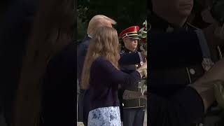 Trump lays wreath at Arlington National Cemetery on 3rd anniversary of Afghanistan War withdrawal [upl. by Adnalohs]