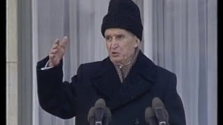 Discurs complet Ceausescu 21 decembrie 1989 Murim mai bine in lupta cu glorie deplina decat sclavi [upl. by Perlman]