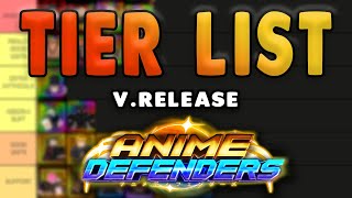 RELEASE Anime Defenders Tier List  Who You Should Summon For New Player Tier List [upl. by Dlanger]