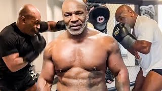 Mike Tyson • ALL 2024 COMEBACK TRAINING CLIPS COMPILATION from WEEK 1 vs Jake Paul at AGE 57 [upl. by Leilamag]