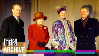 Queen Elizabeth II Hosts Queen Margrethe II at Windsor Castle 2000 [upl. by Aksehcnarf]