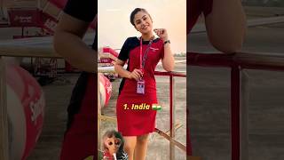 Top 10 Air Hostess Uniform 🥋 Of Different Countries shorts [upl. by Mintz]