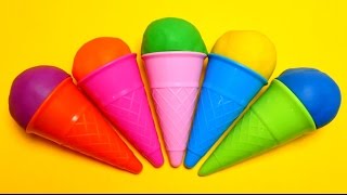 PlayDoh Ice Cream Cone Surprise Eggs Toys [upl. by Susan927]