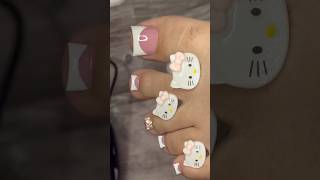 Acrylic Toes 🎀 trending acrylicnails acrylictoes frenchtip diynails toes pedicure tutorial [upl. by Ehud]