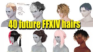 We might get all these hairs in game someday  ffxiv [upl. by Nezah]