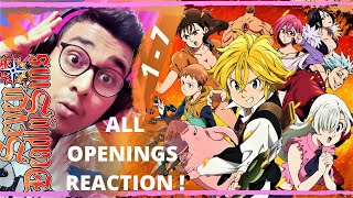 SEVEN DEADLY SINS All Openings 17 REACTION  Anime OP Reaction Nanatsu no Taizai [upl. by Kinemod491]