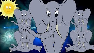 5 Little Elephants Balancing Nursery Rhyme for Babies and Toddlers from Sing and Learn [upl. by Ahsiyt]