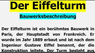 Der Eifelturm  Bauwerksbeschreibung 4 Klasse [upl. by Retep]