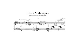 Debussy 2 Arabesques L 66 CD 74 with Score [upl. by Nodla]