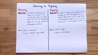 Steuerung vs Regelung  Regelungstechnik [upl. by Troxell]